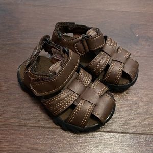Cat & Jack Brown Toddler Boy Brown Sandals Size 5